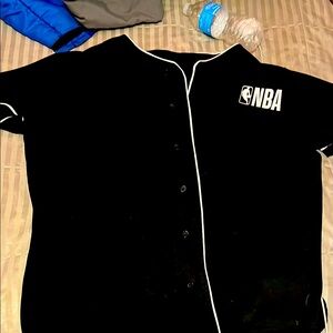 Black NBA Button-Up Jersey